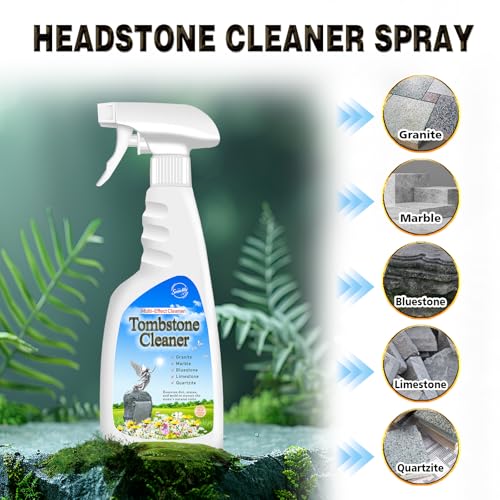 Limpiador de Lápidas SnowLily 16.9oz, Limpiador de Granito y Renovador de Piedra, Elimina Musgo y Manchas de Cuarzo, Azulejos y Pizarra | Incluye Kit - imagen 3