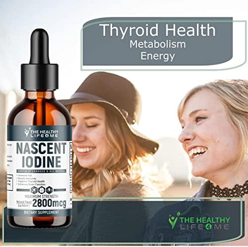 Suplemento de Yodo Nascent | 2800mcg | Yoduro de Potasio | Gotas de Yodo | 100% Vegano | Color Transparente | Tamaño Grande 2oz - imagen 4