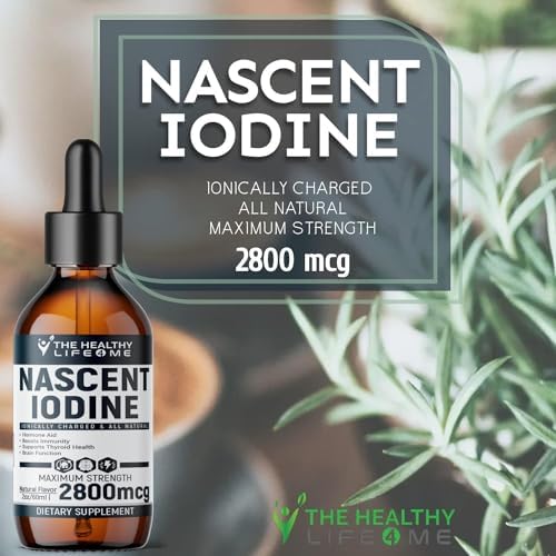Suplemento de Yodo Nascent | 2800mcg | Yoduro de Potasio | Gotas de Yodo | 100% Vegano | Color Transparente | Tamaño Grande 2oz - imagen 5