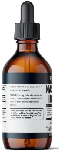 Suplemento de Yodo Nascent | 2800mcg | Yoduro de Potasio | Gotas de Yodo | 100% Vegano | Color Transparente | Tamaño Grande 2oz - imagen 8