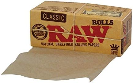 Papel de fumar Raw Rolls Classic King Size 55mm 3 Metros (9') Caja completa de 12 paquetes - imagen 2