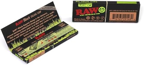 Caja de papel para enrollar RAW Black Orgánico tamaño 1 1/4 (78mm) - 1200 hojas - imagen 5
