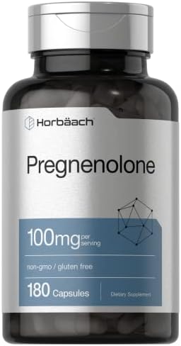 Suplemento de Pregnenolona Horbäach 100mg | 180 Cápsulas | Sin OGM y Sin Gluten - imagen 1