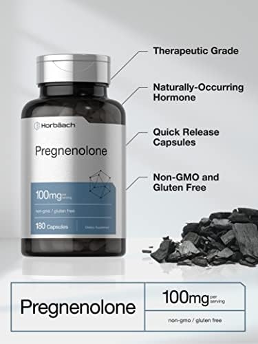 Suplemento de Pregnenolona Horbäach 100mg | 180 Cápsulas | Sin OGM y Sin Gluten - imagen 3