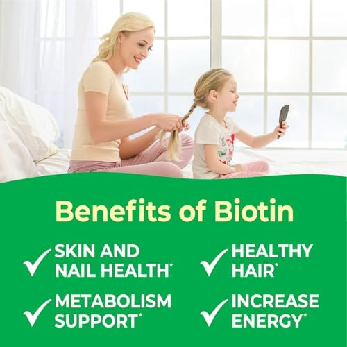 Tabletas Masticables VitaWorks Kids Biotina 5000mcg | Suplemento Vegano y No GMO | Crecimiento Capilar, Piel y Uñas | 120 Masticables - imagen 4