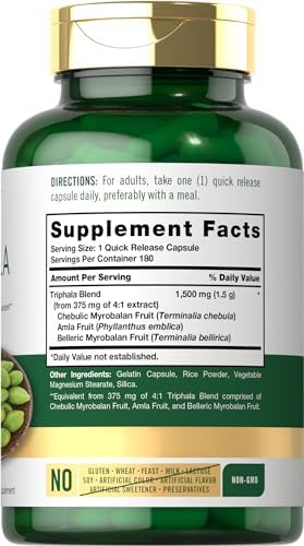 Cápsulas de Triphala Carlyle | 180 piezas | Suplemento Herbal | Sin OGM y Libre de Gluten - imagen 2