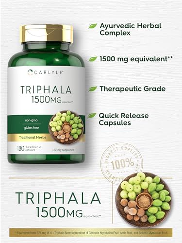 Cápsulas de Triphala Carlyle | 180 piezas | Suplemento Herbal | Sin OGM y Libre de Gluten - imagen 3