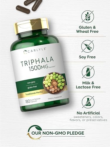 Cápsulas de Triphala Carlyle | 180 piezas | Suplemento Herbal | Sin OGM y Libre de Gluten - imagen 4
