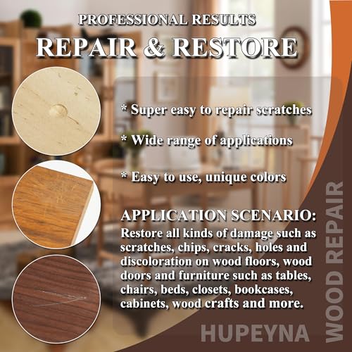 Kit de Reparación de Madera, 12 Rellenos de Color, para Muebles, Rayones, Grietas, Manchas y Descoloración en Muebles, Puertas, Gabinetes, Pisos y - imagen 2