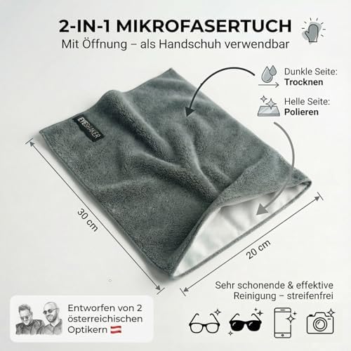 Paño de Microfibra para Limpiar Lentes (30 x 20 cm) - Ideal para Gafas, Pantallas de Celular, Laptop y Lentes de Cámara de EYESHAKER® - imagen 4