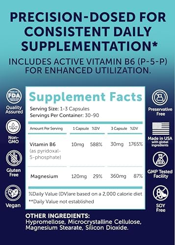 Cápsulas de Glicinato de Magnesio Puro Lunakai 120mg con B6 (P-5-P) – Suplemento de Magnesio de Alta Absorción para Sueño y Soporte Muscular, 90ct - imagen 5