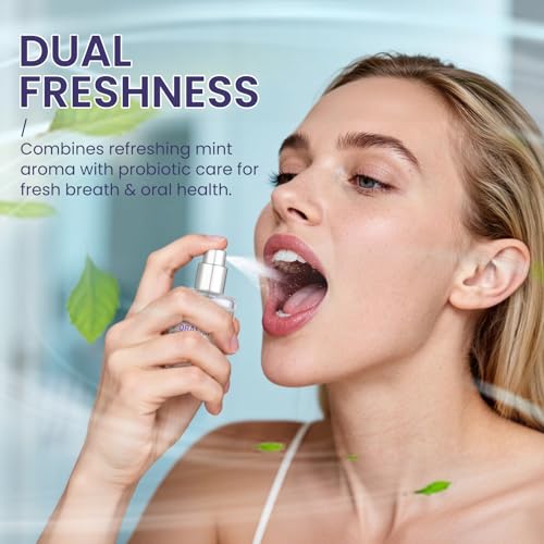 Paquete de 2 Aerosoles MEXYA Probioticos para Mal Aliento - Spray Bucal Verdadero Fresco con Ingredientes Naturales, Duradero y Portátil - imagen 2