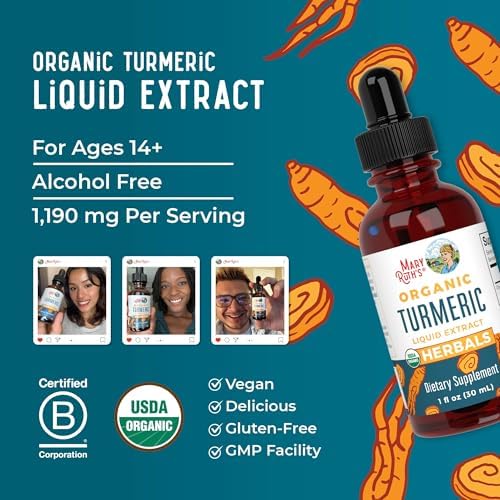 Extracto Líquido de Cúrcuma Orgánica MARYRUTH'S | Sin Azúcar | Orgánico USDA | Suplemento de Cúrcuma | Sin OGM | Sin Gluten | Vegano | Tintura Sin - imagen 8