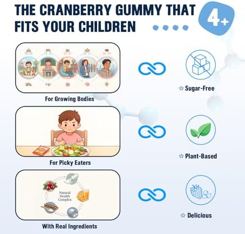 Gomitas ABYSSUS de Arándano para Niños – con D-Mannosa, Saúco, Vitamina C, Zinc, Apoyo Urinario e Inmunológico – Inulina Prebiótica, Sabor Fresa, 60 - imagen 7