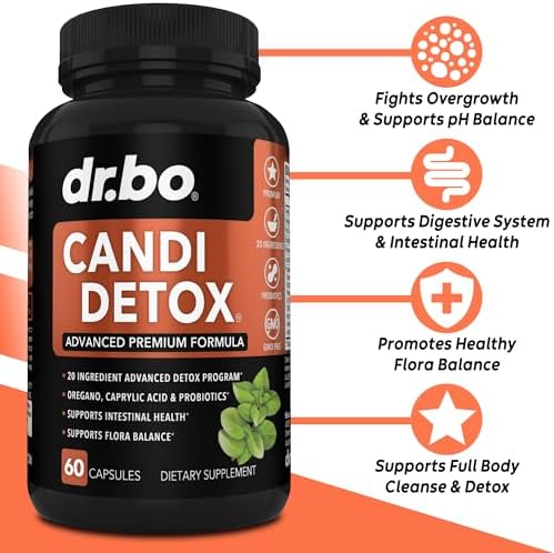 Suplemento Detox Candida Cleanse para Hombres y Mujeres - Kit de Cápsulas de Soporte Candi Detox, Probioticos y Ácido Caprílico Natural - imagen 2
