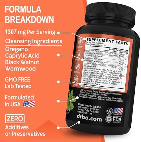 Suplemento Detox Candida Cleanse para Hombres y Mujeres - Kit de Cápsulas de Soporte Candi Detox, Probioticos y Ácido Caprílico Natural - imagen 8