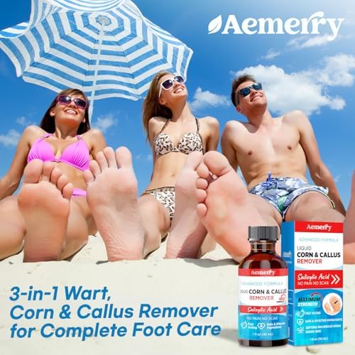 Aemerry Removedor de Callos para Dedos de Pies: Ácido Salicílico 17% Extra Fuerte, Acción Rápida, 30ml - imagen 8