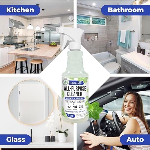 Limpiador Multiusos en Spray Mighty Mint – A base de plantas, para cocina, baño y hogar – Elimina grasa, suciedad y mugre - Aroma a menta, 16 oz - imagen 2