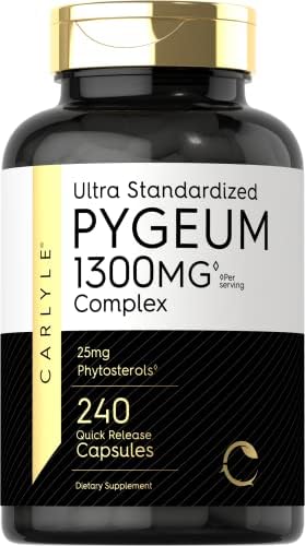 Suplemento de Pygeum Carlyle | 240 Cápsulas | Sin OGM, Libre de Gluten | Extracto de Corteza Africanum - imagen 1