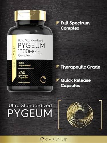 Suplemento de Pygeum Carlyle | 240 Cápsulas | Sin OGM, Libre de Gluten | Extracto de Corteza Africanum - imagen 3