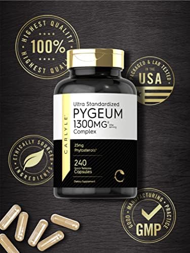 Suplemento de Pygeum Carlyle | 240 Cápsulas | Sin OGM, Libre de Gluten | Extracto de Corteza Africanum - imagen 5