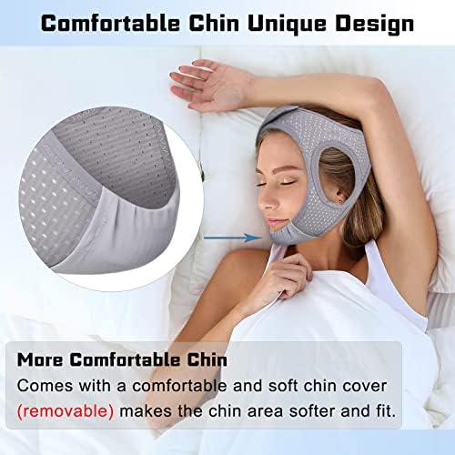 Cinta Anti Ronquidos Forzacx - Correa Ajustable y Cómoda para CPAP, Reduce Eficazmente los Ronquidos, Color Gris - imagen 5