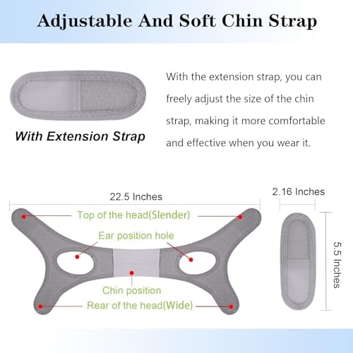 Cinta Anti Ronquidos Forzacx - Correa Ajustable y Cómoda para CPAP, Reduce Eficazmente los Ronquidos, Color Gris - imagen 8