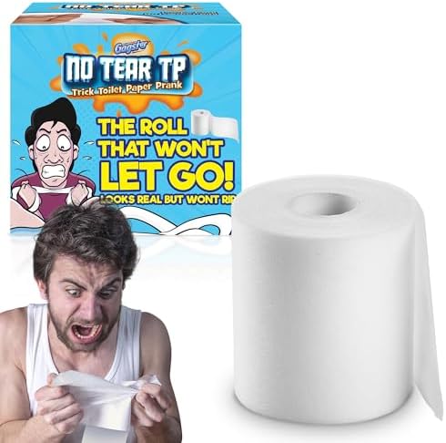 Papel Higiénico de Broma Gagster No Rasgable - Rollo de TP Irrompible, Broma Práctica para Adultos y Niños, Broma de Día de los Inocentes, 1 Rollo - imagen 1