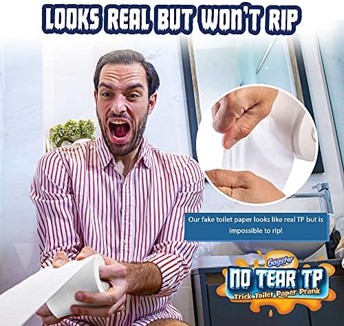 Papel Higiénico de Broma Gagster No Rasgable - Rollo de TP Irrompible, Broma Práctica para Adultos y Niños, Broma de Día de los Inocentes, 1 Rollo - imagen 2