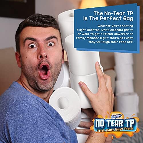 Papel Higiénico de Broma Gagster No Rasgable - Rollo de TP Irrompible, Broma Práctica para Adultos y Niños, Broma de Día de los Inocentes, 1 Rollo - imagen 5