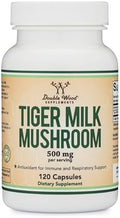 Suplemento de Hongo Leche de Tigre Double Wood Supplements (Lignosus Fungi) 500mg por Porción, 120 Cápsulas, Antioxidante para Salud Respiratoria y - imagen 1