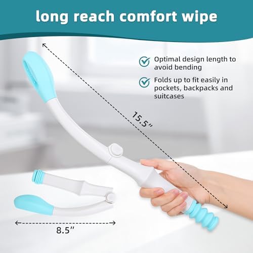 Ayuda Portátil para Limpiar - Asistente de Alcance Largo de 15.7” Bottom Buddy - Wiper de Viaje para Personas con Discapacidad, Ancianos y Embarazadas - imagen 4