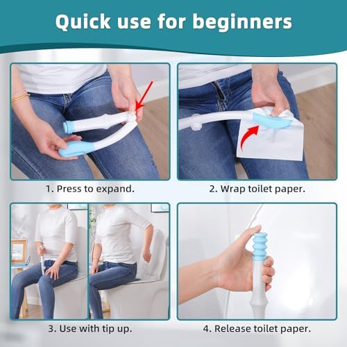 Ayuda Portátil para Limpiar - Asistente de Alcance Largo de 15.7” Bottom Buddy - Wiper de Viaje para Personas con Discapacidad, Ancianos y Embarazadas - imagen 5