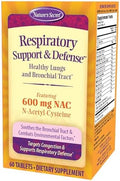 Soporte y Defensa Respiratoria de Nature's Secret - 60 Tabletas - Promueve Pulmones y Tracto Bronquial Saludables - con NAC, Fenogreco y Malvavisco - - imagen 1