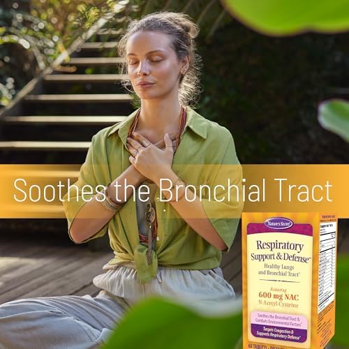 Soporte y Defensa Respiratoria de Nature's Secret - 60 Tabletas - Promueve Pulmones y Tracto Bronquial Saludables - con NAC, Fenogreco y Malvavisco - - imagen 6