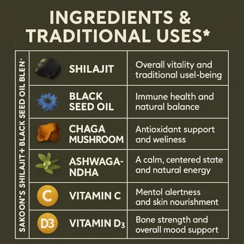 Gomitas de Shilajit Puras para Hombres y Mujeres, con Aceite de Semilla Negra, Resina Himalaya de Alta Potencia para Energía, Inmunidad y Función - imagen 5