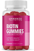 Gomitas de Biotina 5000mcg para Cabello, Piel y Uñas - Suplemento Vegano para Hombres y Mujeres - Apoyo Nutricional GLP-1 - Sabor Fresa, 90 piezas - imagen 1