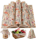 150 Piezas de Papel encerado de flores silvestres Rero, 9.8 x 8.3 pulgadas, ideal para envolver alimentos, sándwiches y fiestas - imagen 1