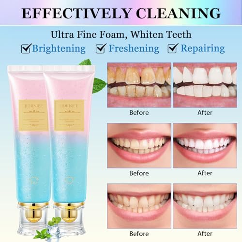 Pasta de Dientes Niacinamida 2PCS, Blanqueadora Intensiva, Aliento Fresco, Elimina Manchas Dentales - imagen 2