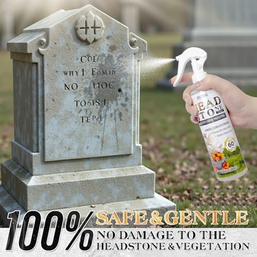 Limpiador MCTRHG para Tumbas y Lápidas, Elimina Suciedad, Musgo y Grime, Restaura el Brillo Natural en Granito, Piedra, Mármol y Más, 8.8 oz - imagen 4