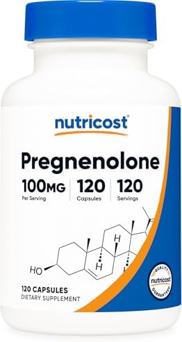 Nutricost Pregnenolona 100mg, 120 Cápsulas - Sin OGM, Libre de Gluten, Cápsulas Vegetarianas - imagen 1