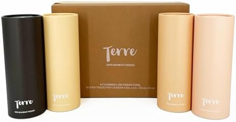 Tissues para auto Terre Bamboo, 3 capas, sin blanquear, libres de PFAS, recargables, 4 paquetes (200 hojas), sostenibles y ecológicos. - imagen 4