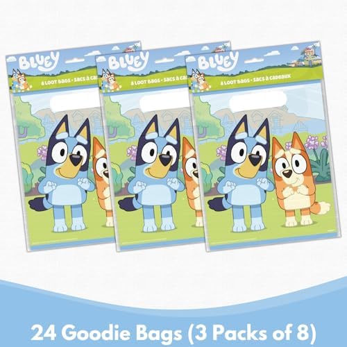 Set de Suministros para Fiesta de Cumpleaños Bluey - Incluye 24 Bolsas de Plástico y Lista de Verificación - Decoraciones para Fiesta Bluey - imagen 3