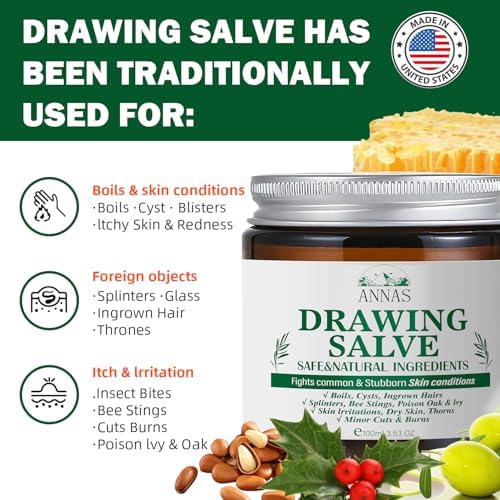 Ungüento Dibujo para Vello Encarnado, Forúnculos y Quistes, Máxima Potencia, Acción Rápida para Remover Astillas, Picaduras de Insectos y Abejas - imagen 2