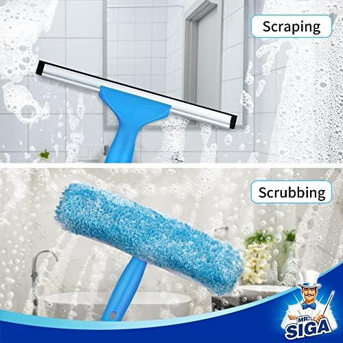 Polo Extensible MR.SIGA de 54.3 pulgadas, Ajustable, 4 Piezas de Aluminio para Limpiaparabrisas de Ventanas - imagen 3