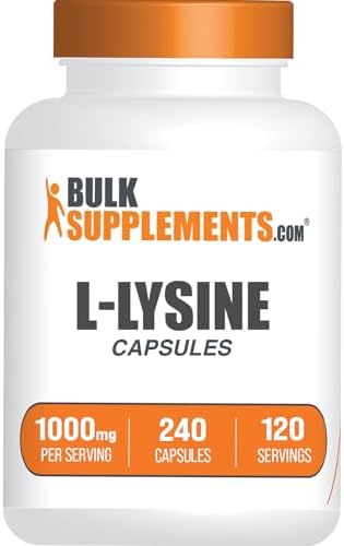 BulkSupplements.com Cápsulas de L-Lisina HCl - Suplemento Nutricional, 1000mg de Lisina - Apoyo Inmunológico, Sin Gluten, 2 Cápsulas por Porción, 240 - imagen 1