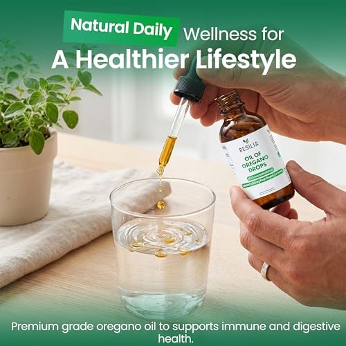 Gotitas de Aceite de Orégano Premium Resilia – Alta Potencia 34mg por Porción – Fórmula Herbal Antioxidante para Apoyo Inmunológico – No GMO, - imagen 6