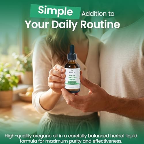 Gotitas de Aceite de Orégano Premium Resilia – Alta Potencia 34mg por Porción – Fórmula Herbal Antioxidante para Apoyo Inmunológico – No GMO, - imagen 8