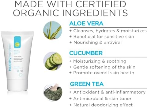 Jabón Femenino Suave Healthy Hoohoo para Mujeres, Limpiador pH Balanceado para Vulva, Natural y Sin Fragancia (4 fl oz) - imagen 3