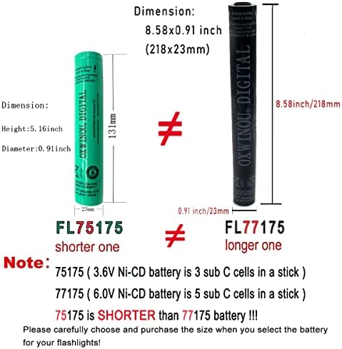 Batería Recargable OXWINOU Compatible con Streamlight 75175 y 75375 para Stinger y Synergy SDFL-C852 - Paquete de 1 - imagen 2